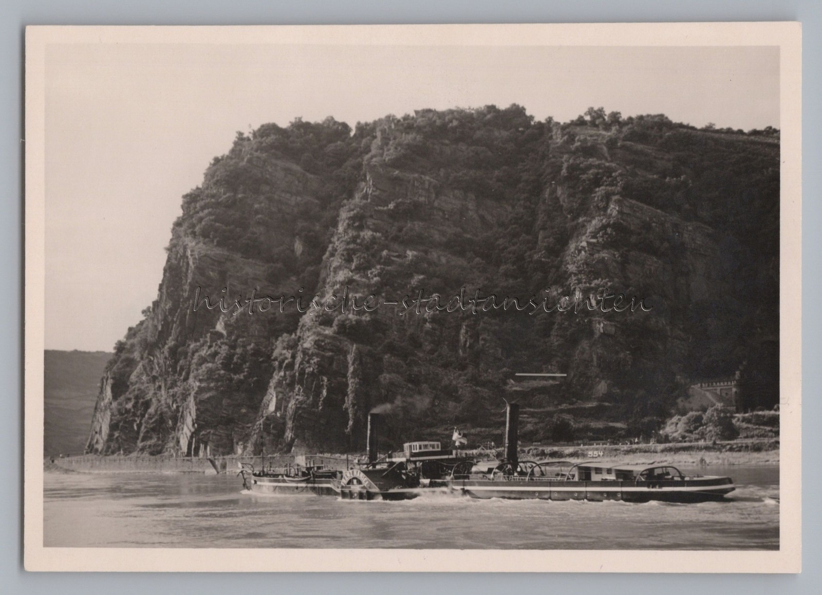 Sankt Goarshausen Loreley 1954 side wheel steamer Franz Haniel