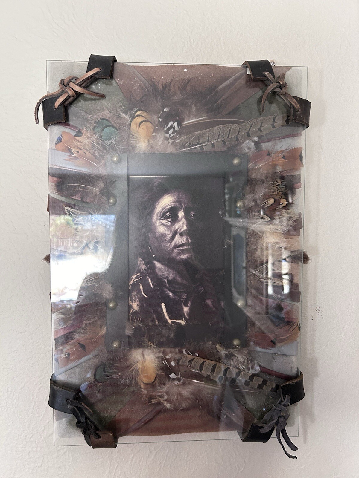 Apsaroke, Coups Well Known. Southwestern Style Frame Vintage Handmade