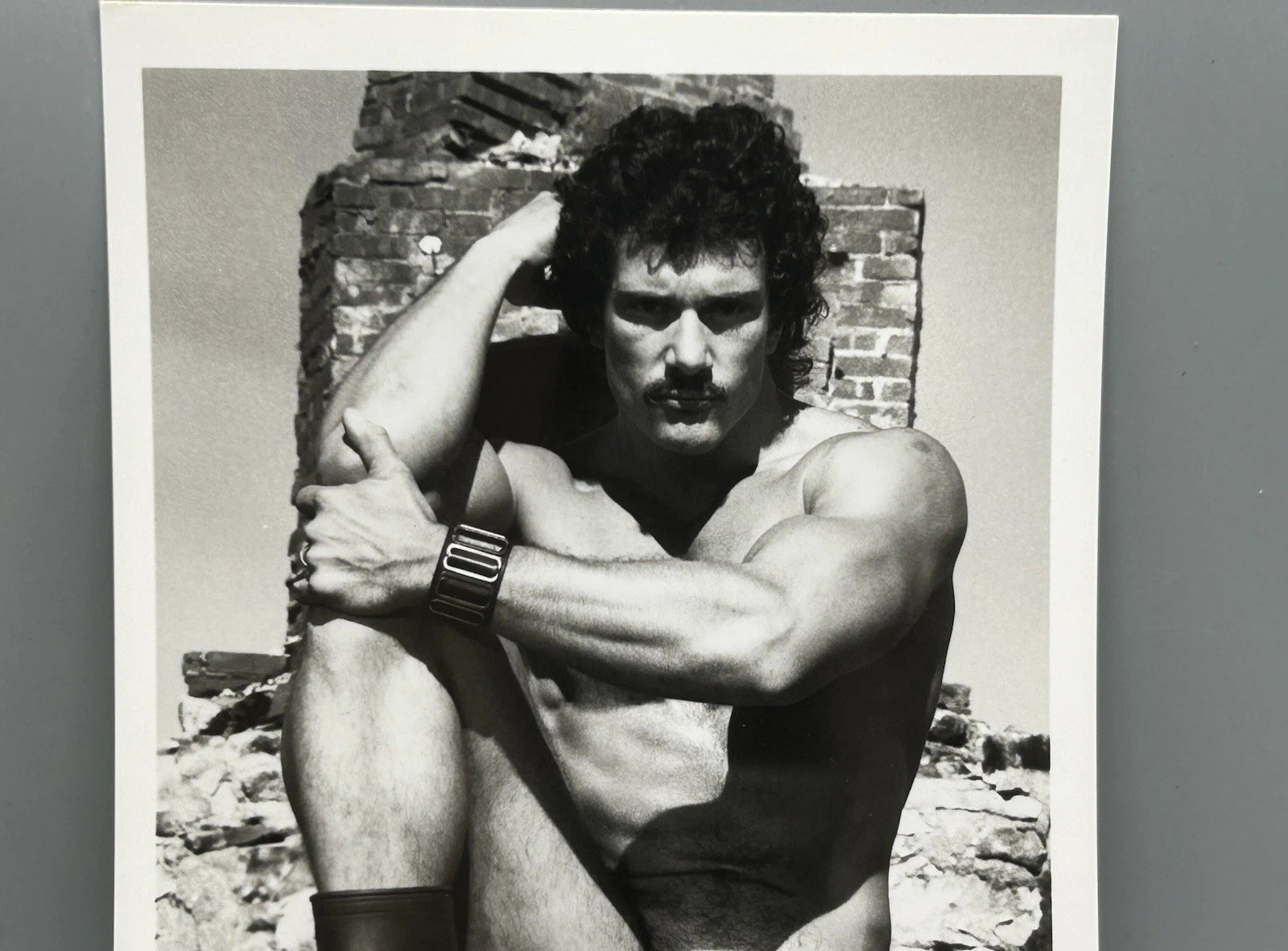 Vintage Photo KYLE HAZARD Target Studios 5×7 Male Physique Hairy Leather Boots