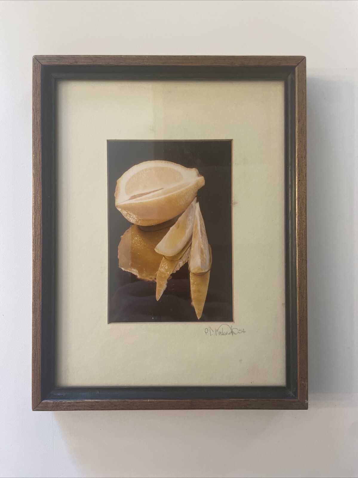 Framed fruit still life pictures, set of 4. Professionally framed.