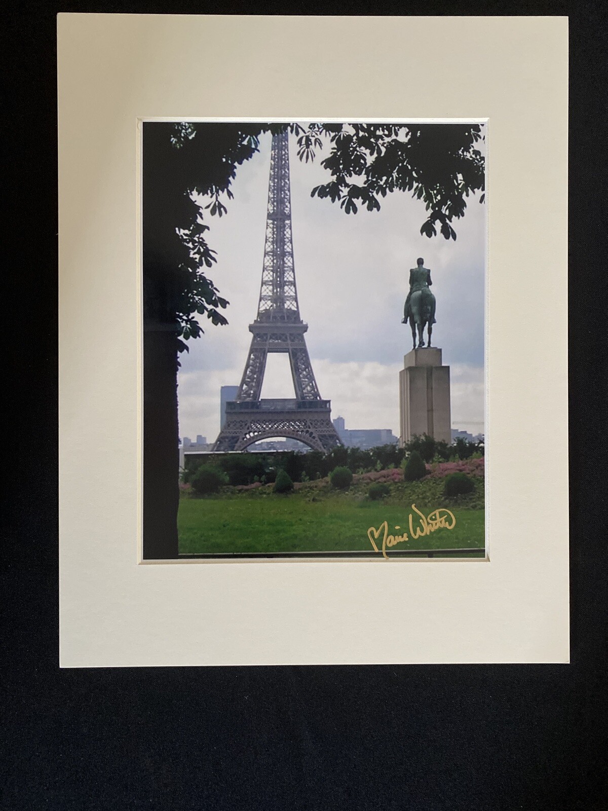 11 X 14 Matted Photo – signed by photographer Marie Whitton – Eiffel Tower