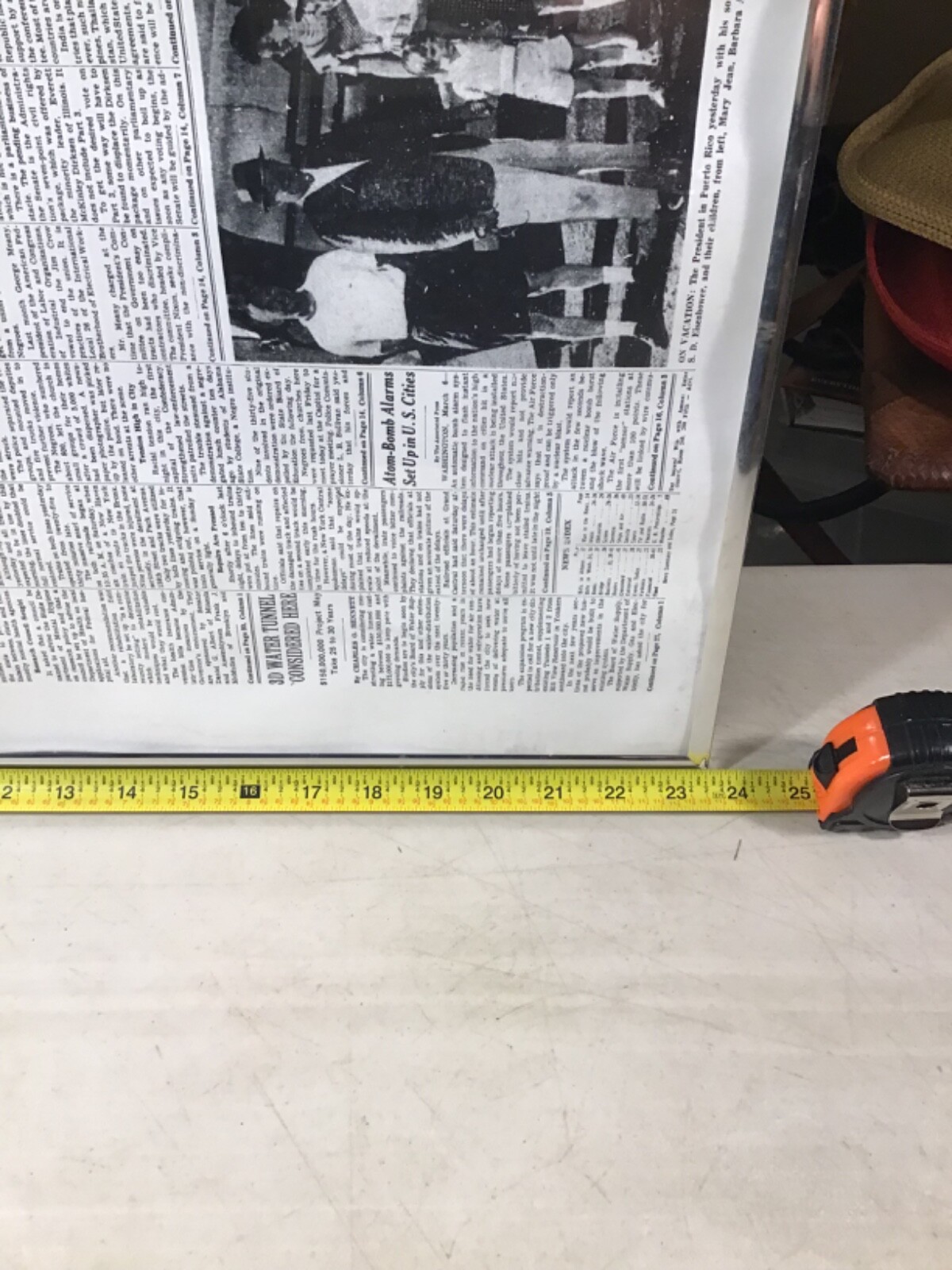 VTG REPRODUCTION OF THE NEW YORK TIMES FRONT PAGES March 7 1960 Framed 18”x 24”