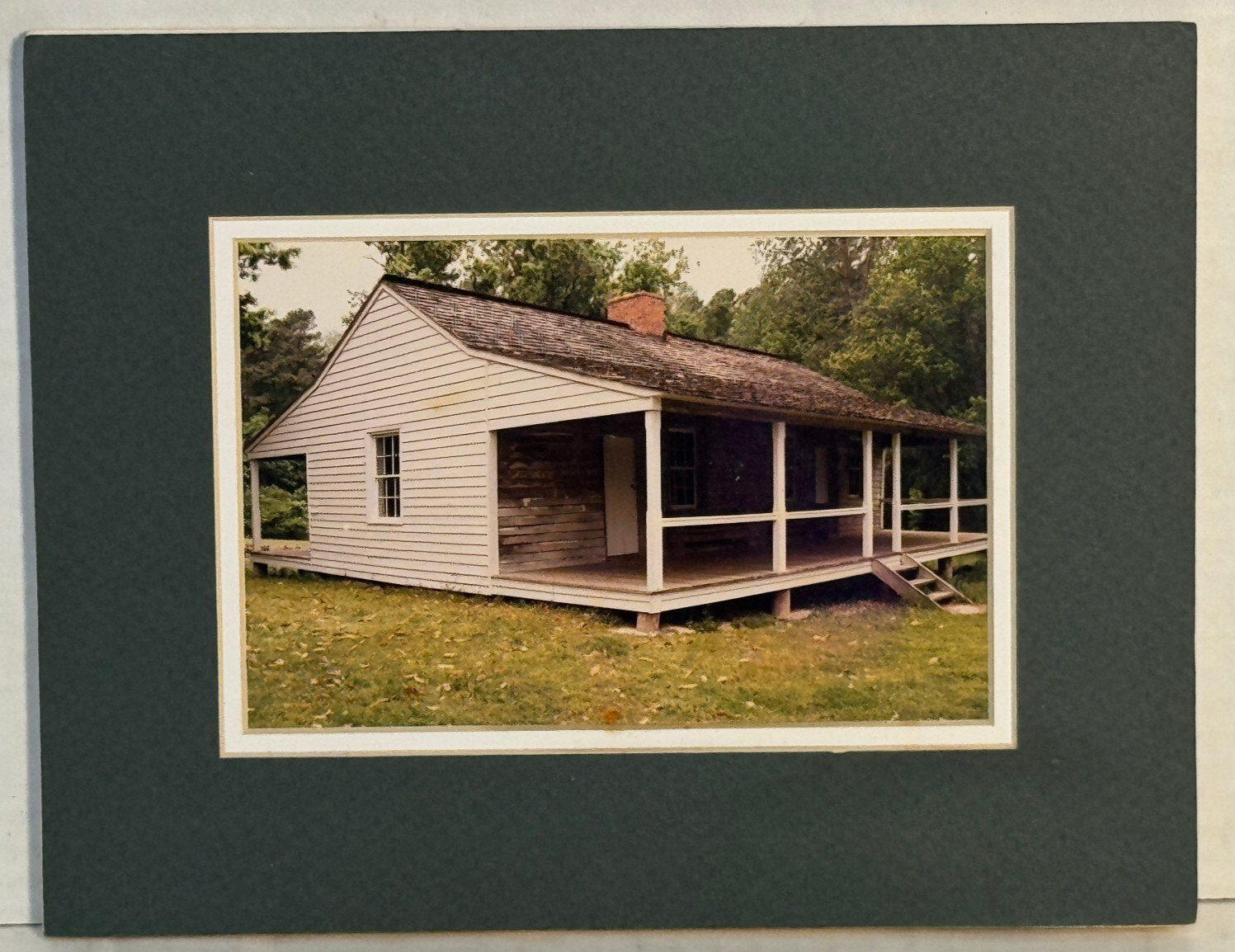 Old Country Farmhouse Porch Rural Photograph Print Matted Small Rustic Wall Art