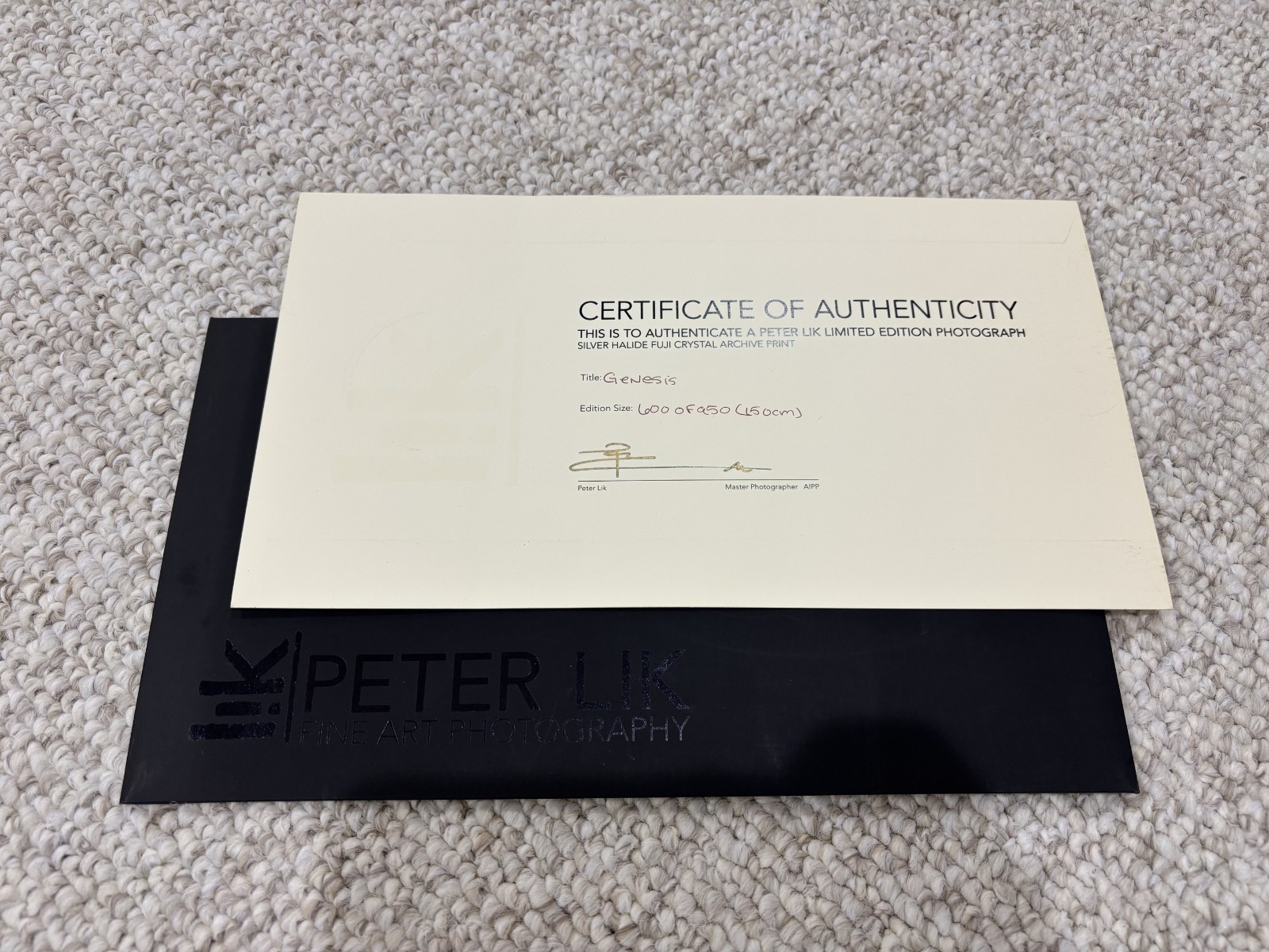 Peter Lik “Genesis”, 1.5M Framed Print, Number 600/950, Perfect Condition, COA