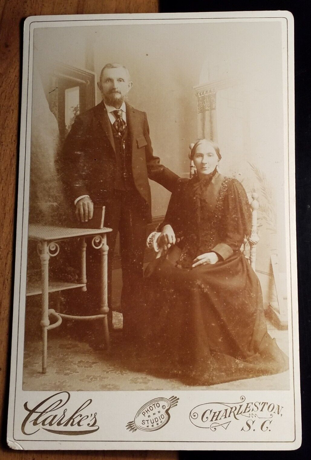 Couple – Man with Beard & Woman / KAB W. D. Clarke Charleston South Carolina USA