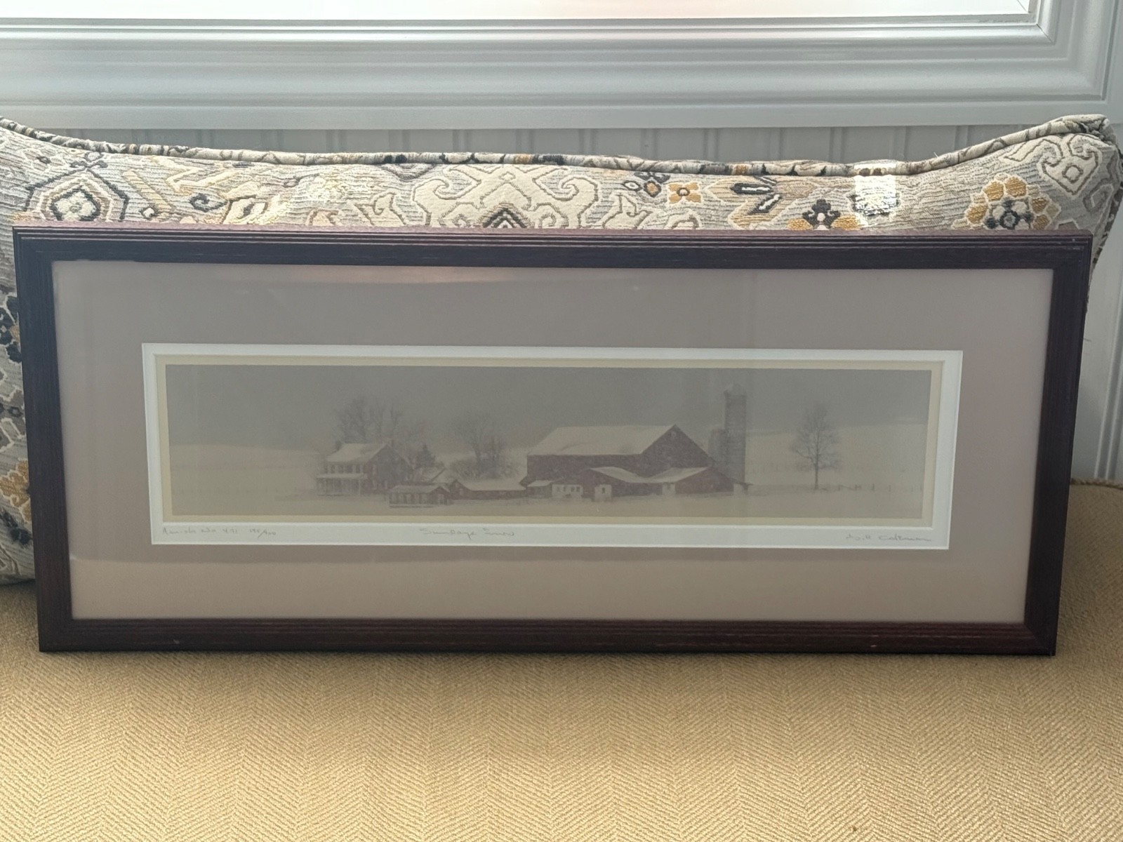 “Sundays Snow” Amish No. 471 195/400 Bill Coleman – signed, matted, framed