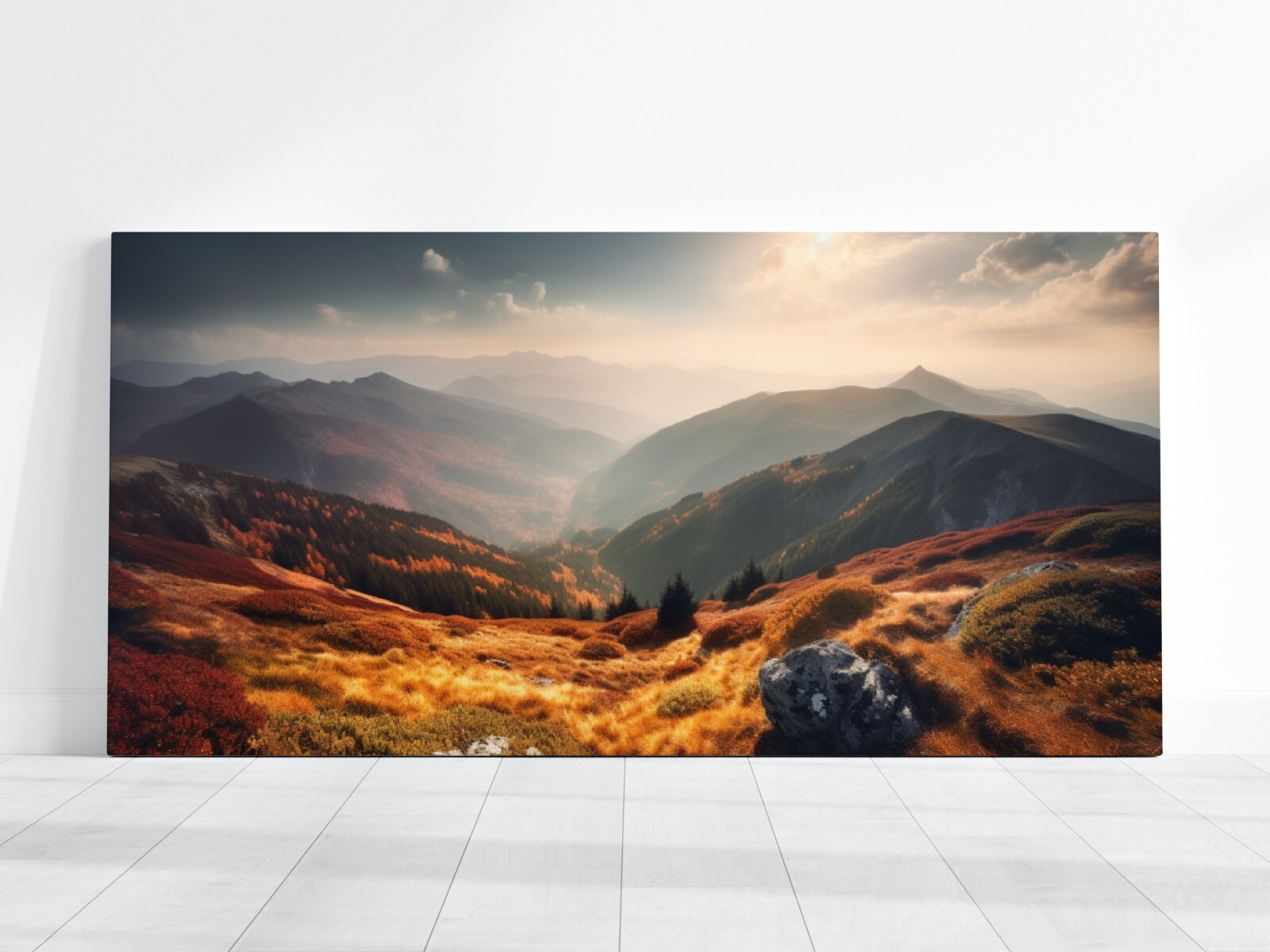 HD Mountains Landscape Photo Art Picture, Stretched Canvas Nature Photography