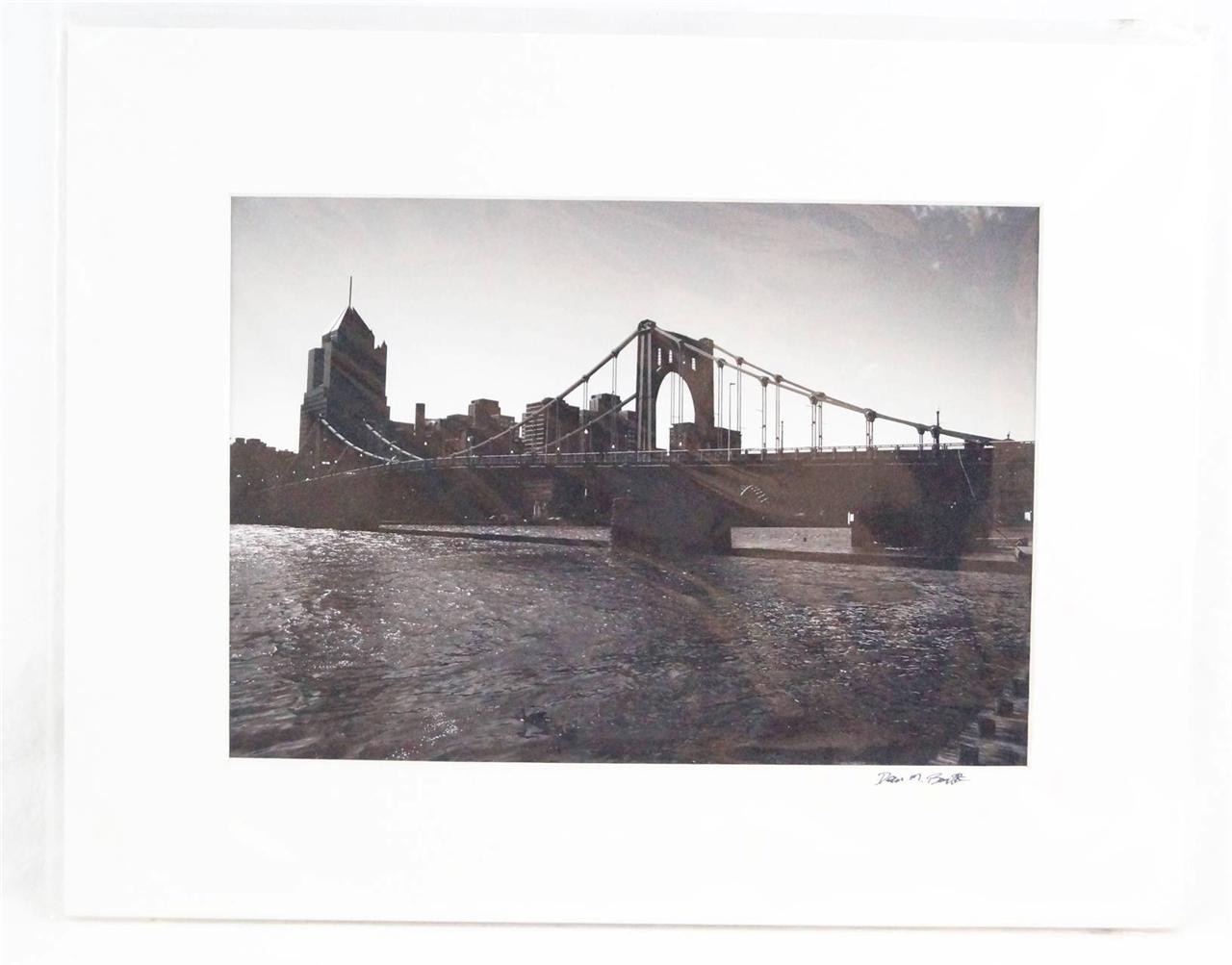Black & White B&W Photography Pittsburgh Cityscape 11×14 Old Photo