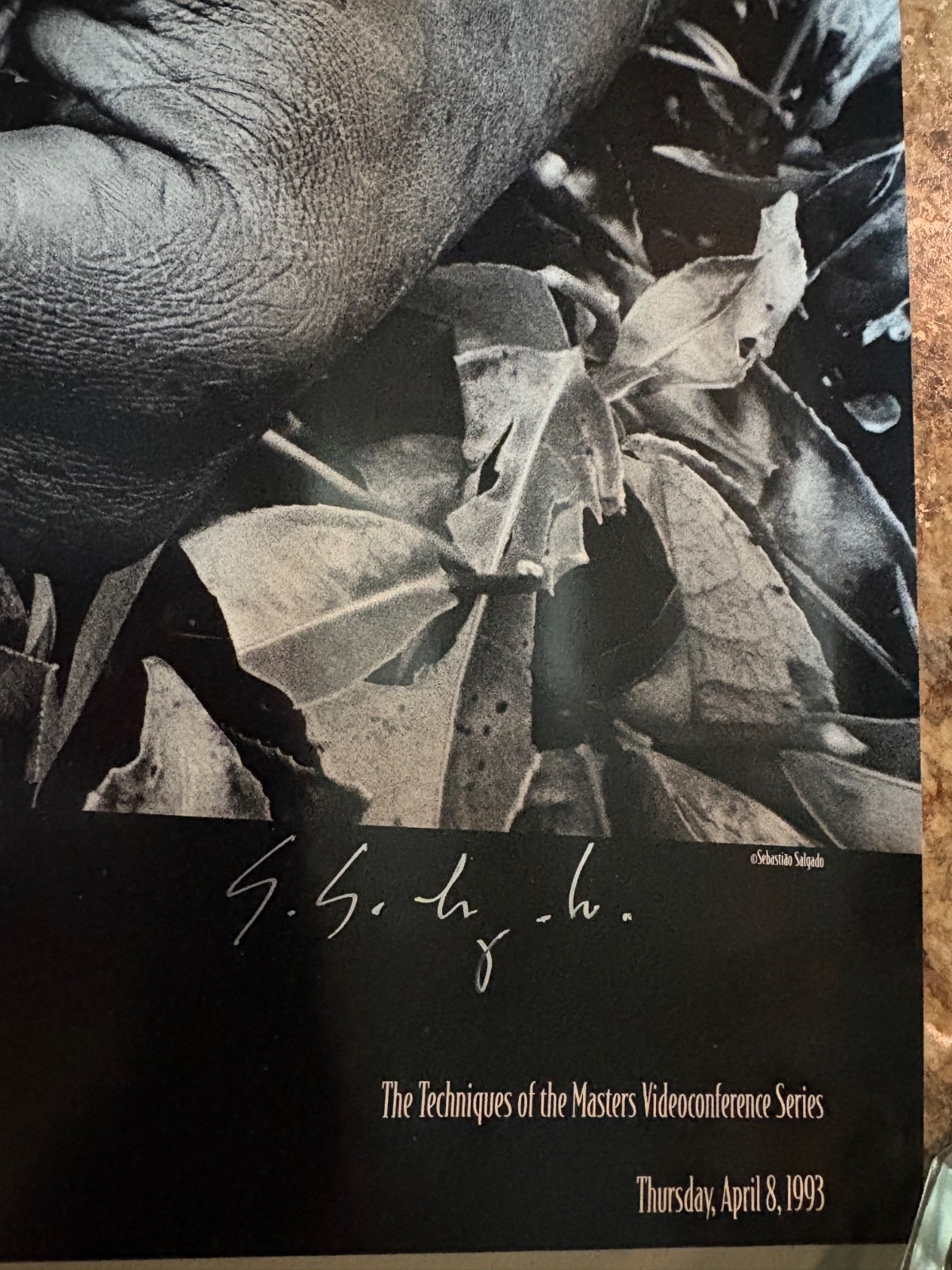 Sebastiao Salgado signed poster