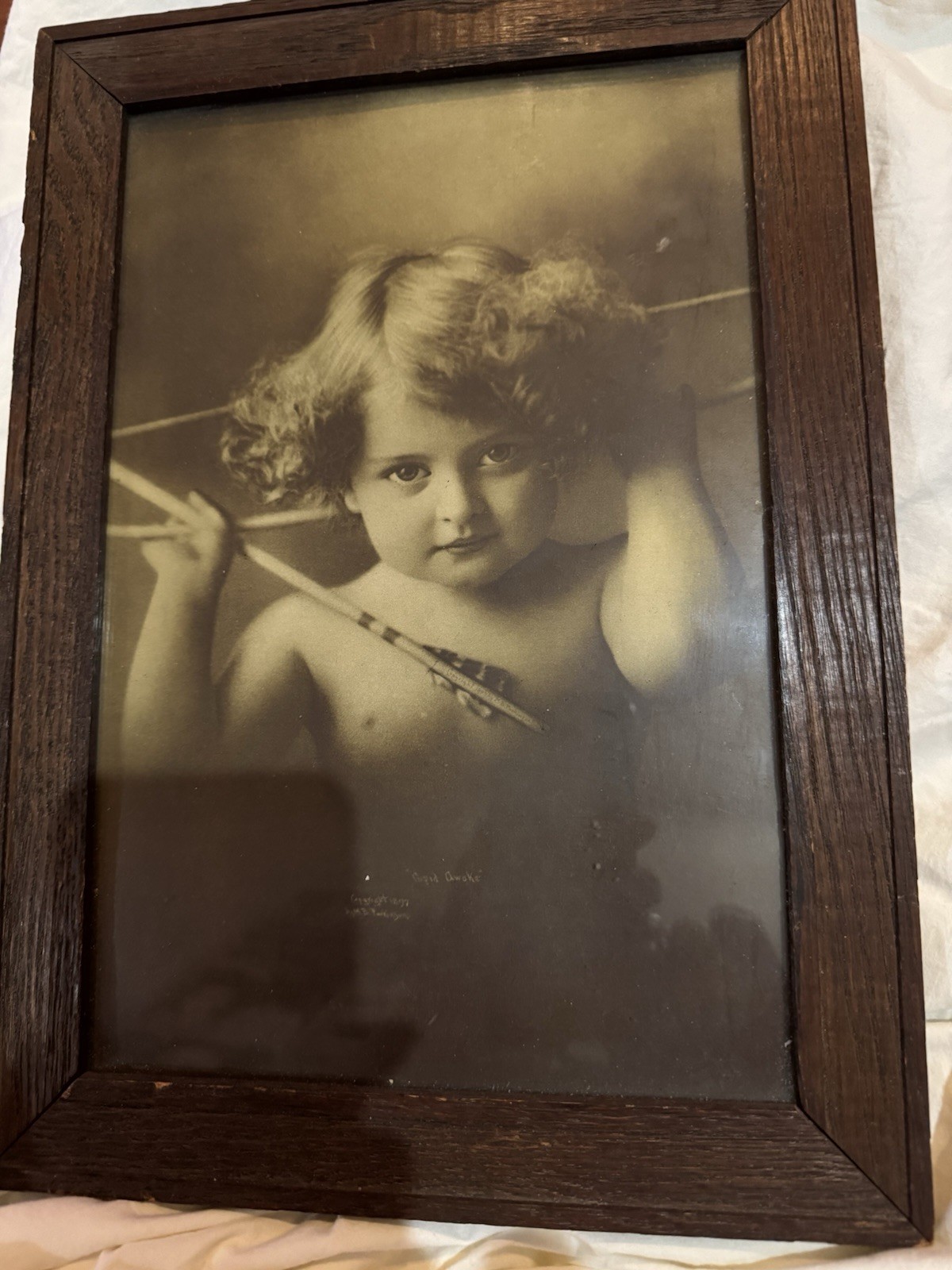 Vintage Picture Angel Awake MP Parkinson 10” X 14”