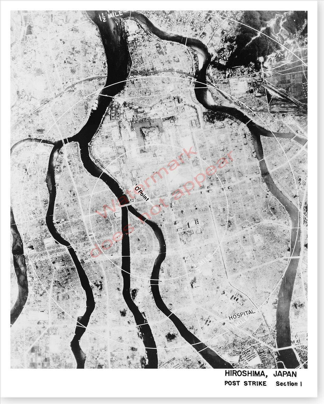 WWII Silver Halide Photo Hiroshima Japan After Atomic Bomb