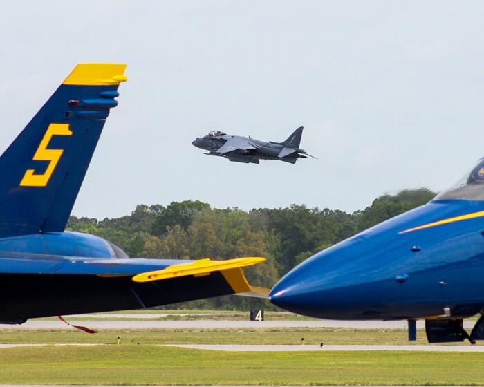 8×10 photo of McDonnell Douglas AV-8B Harrier II at ’15 Beaufort, SC Air Show.