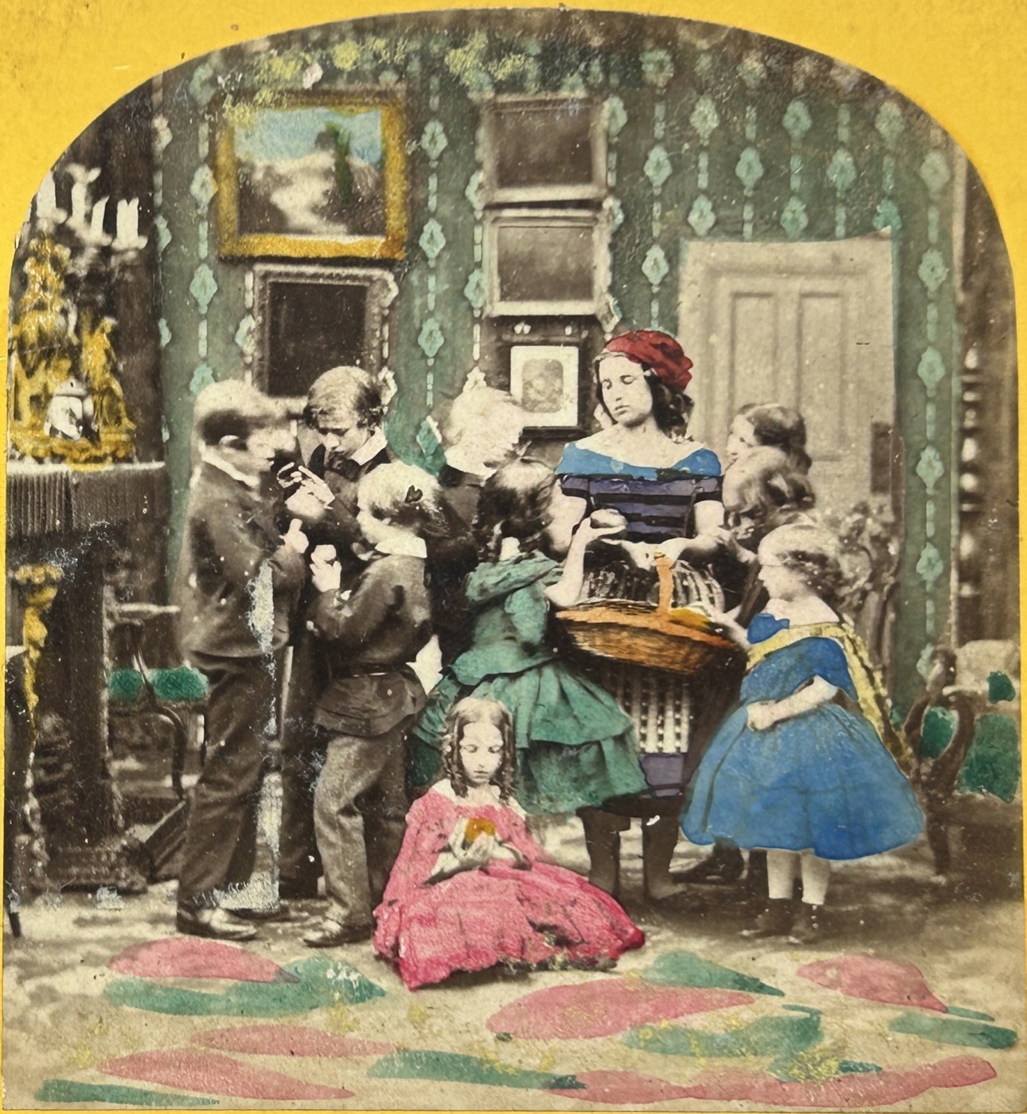 Artistic Genre Scene Kids Photo Stereo Album C1860 Vintage