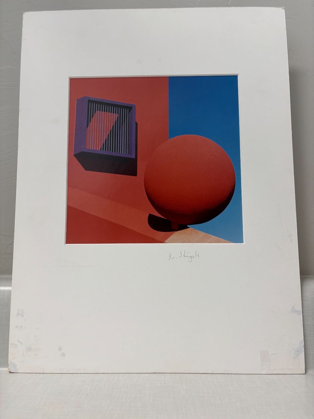 abstract art color photo by M. Stipell photo 7.5″ x 7.5″ matted 16″ x 12″