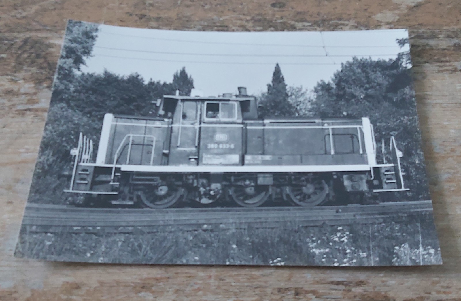 Large B/W Photo Railway Station Cologne-Deutz Deep Diesel Locomotive 360 933