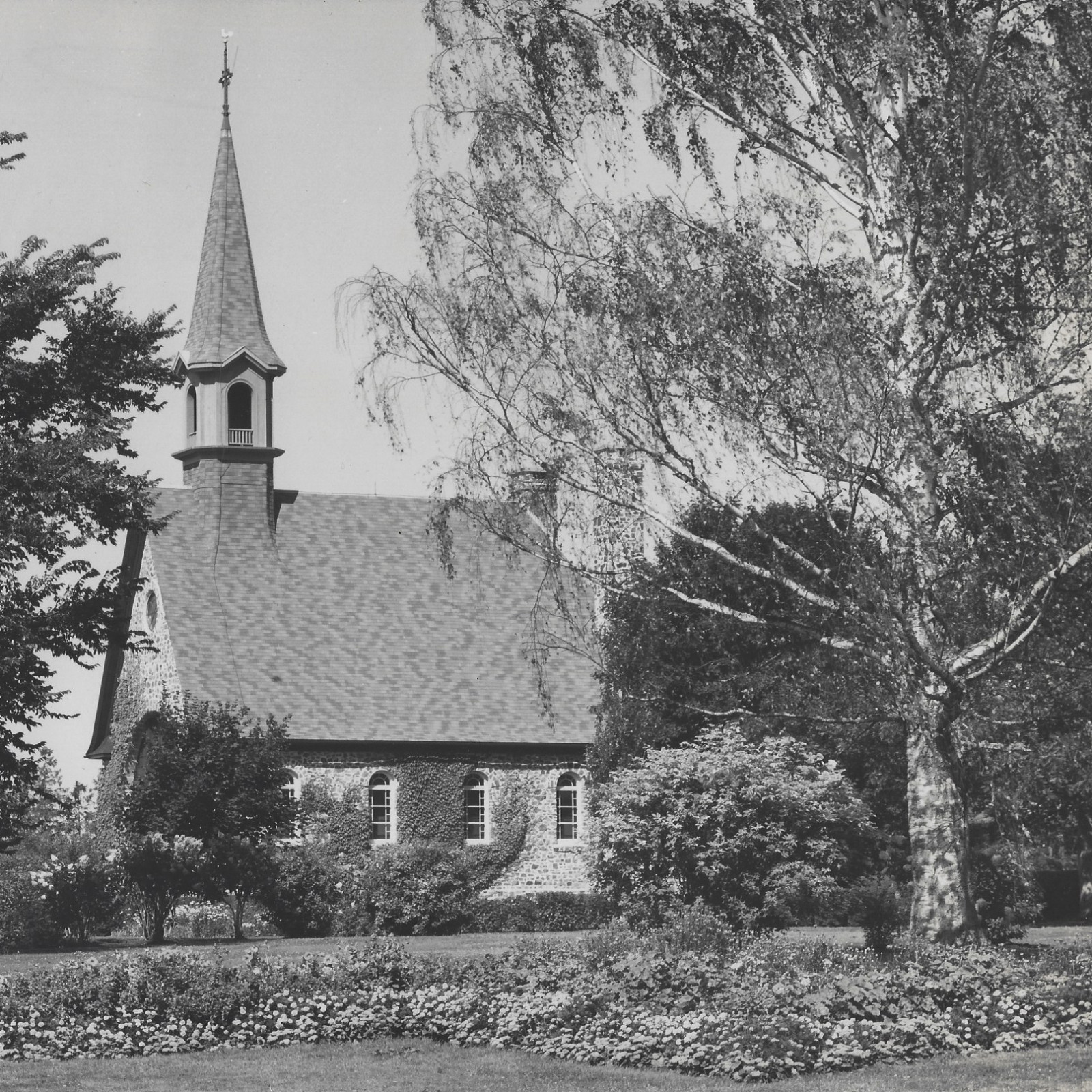 Old Photo Black & White Church 8×10 Mid-Century Modern VTG NEW MCM Original Art