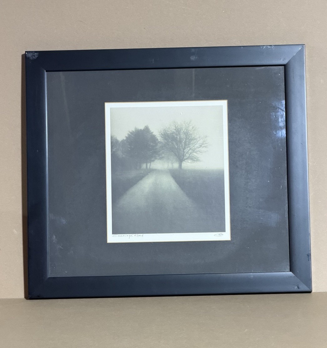 Richard Calvo “Carriage Road” Signed Photograph Framed Matted Landscape Art