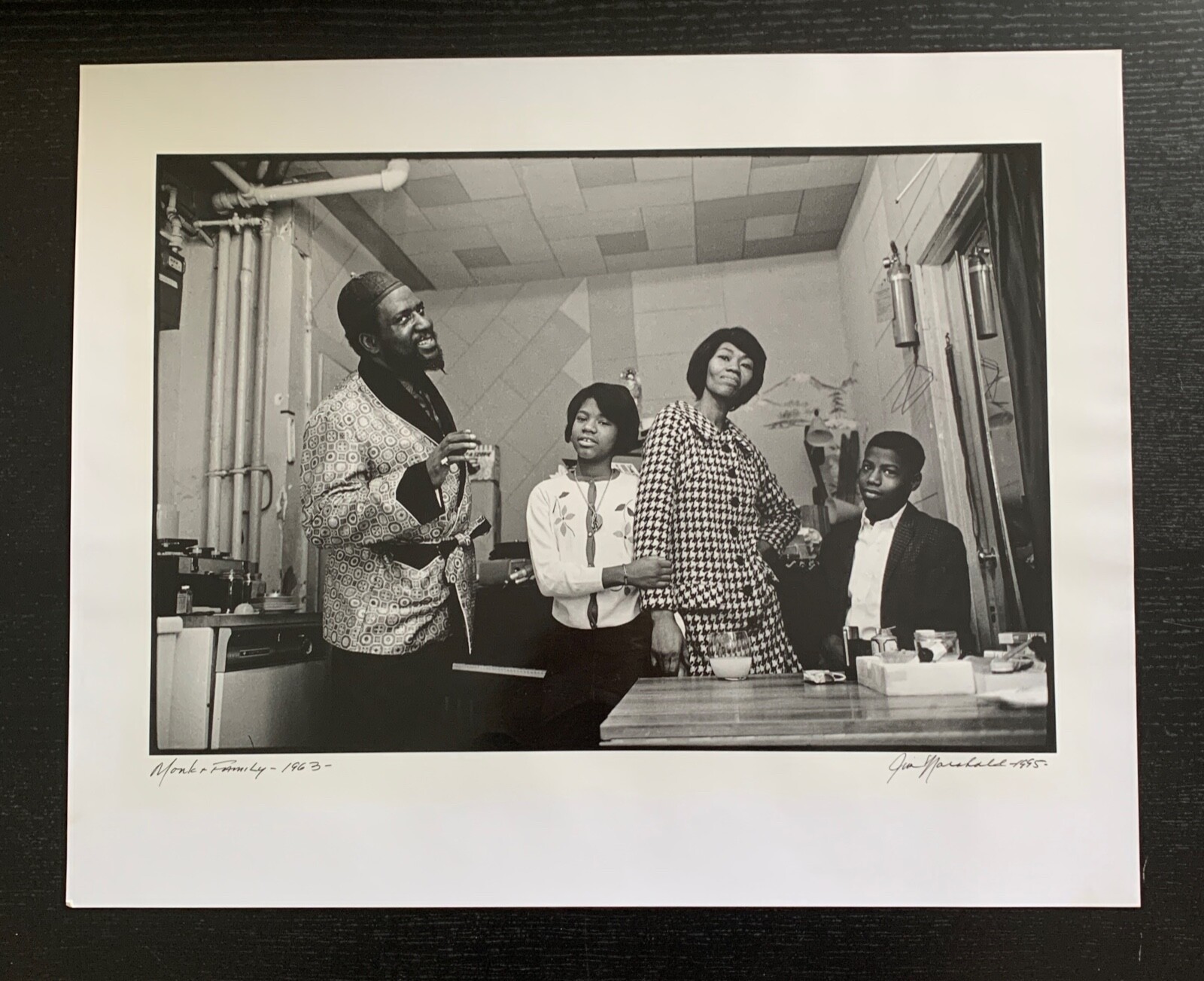 JIM MARSHALL – THELONIOUS MONK & FAMILY – 1963 / 1995 – 16″ X 20″ – SIGNED.