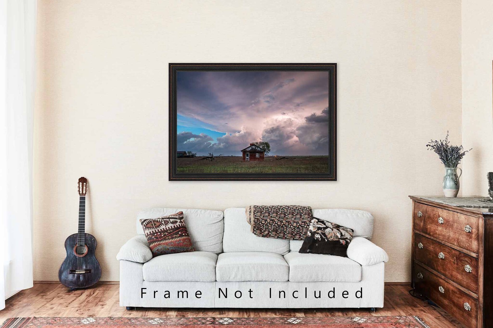 Storm Photography Print Tiny House Picture Oklahoma Photo Weather Decor