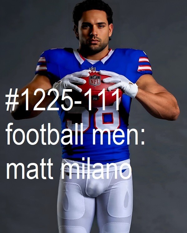 MALE PORTRAIT #1225-111-athletes -football men- milano -free shipping/usa