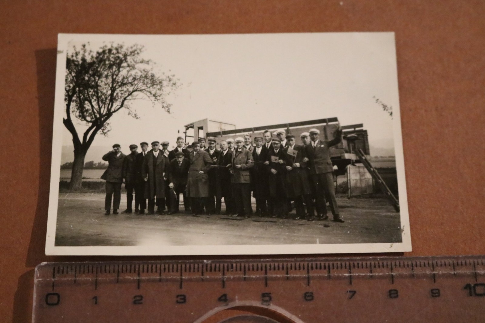 great old photo group of students students? With truck ride to Hittingen? 193