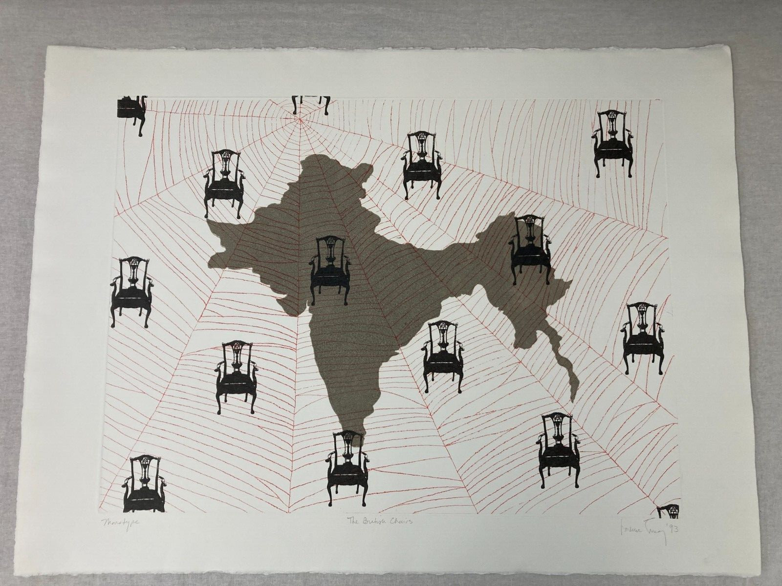 LAUREN EWING Signed THE BRITISH CHAIRS Monotype 1993 INDIA PARTITION Limited Ed
