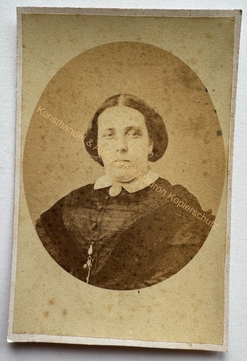 orig. CDV photo photograph old picture woman lady fashion around 1859 Altobelli Roma Rome