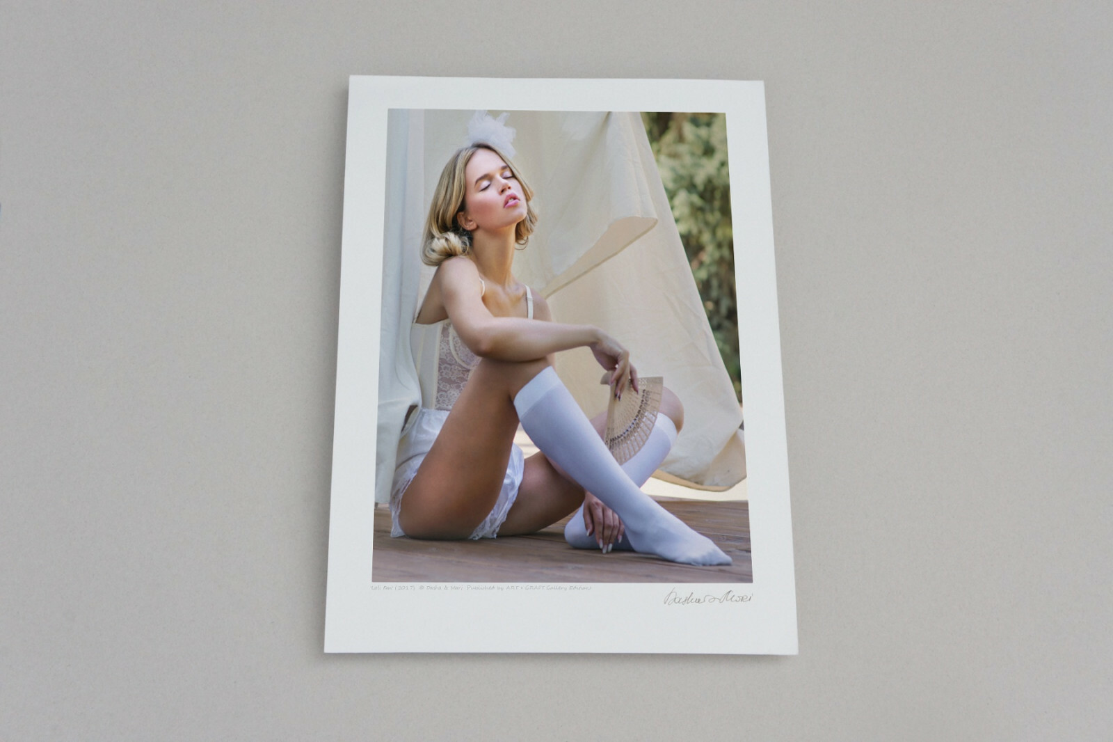 DASHA & MARI – Pretty Lolita with Fan Signed Original Fine Art Ltd Edition Print