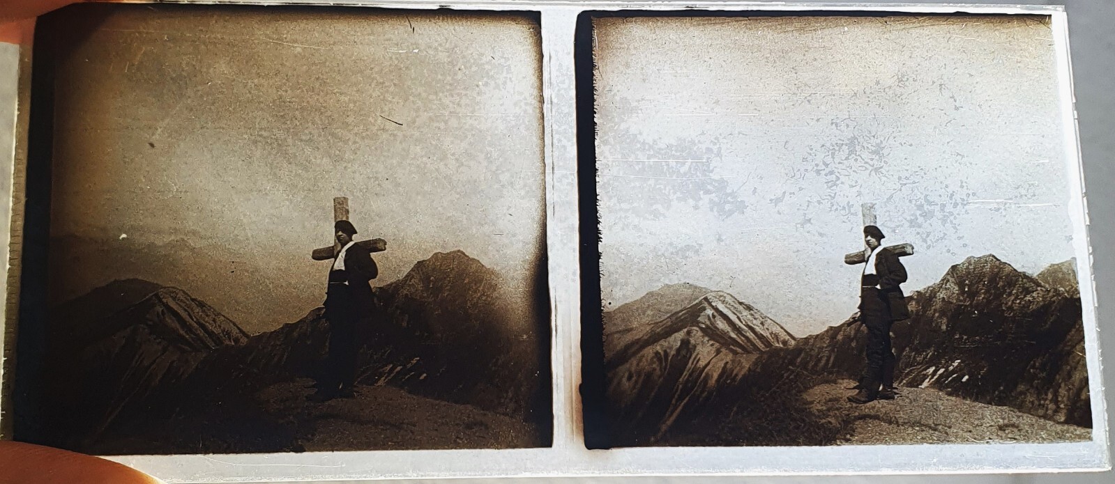 Photo Glass Plaque Early 1900 – 12.5 X 6Cm