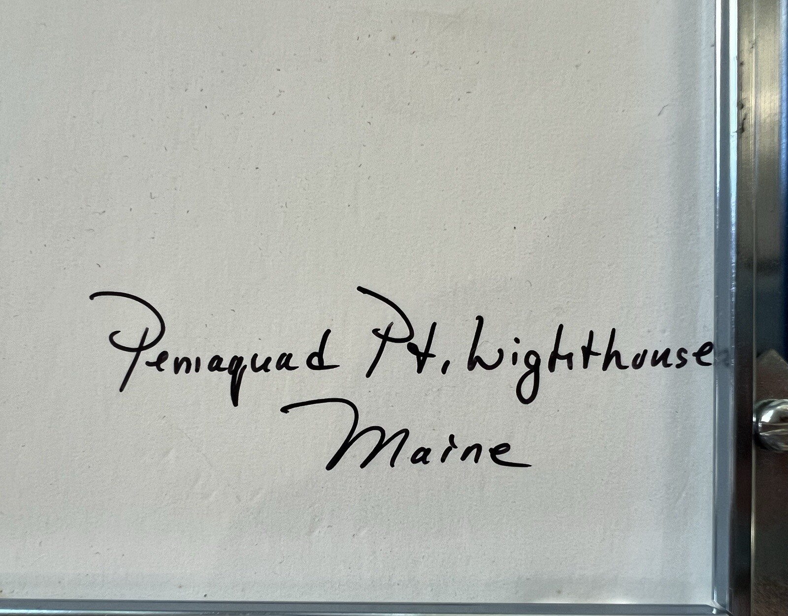 Vintage Signed Art Photograph Pemaquid Point Lighthouse Maine David Maynard 1987