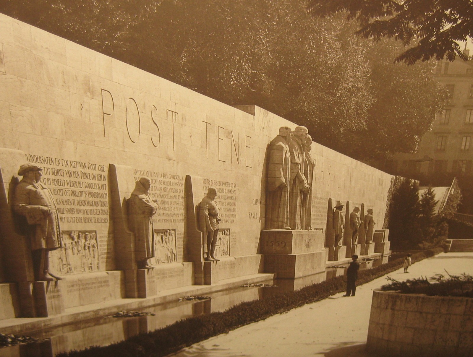 Original Antique CHARNAUX Freres REFORMATION WALL Geneva Switzerland PHOTOGRAPH