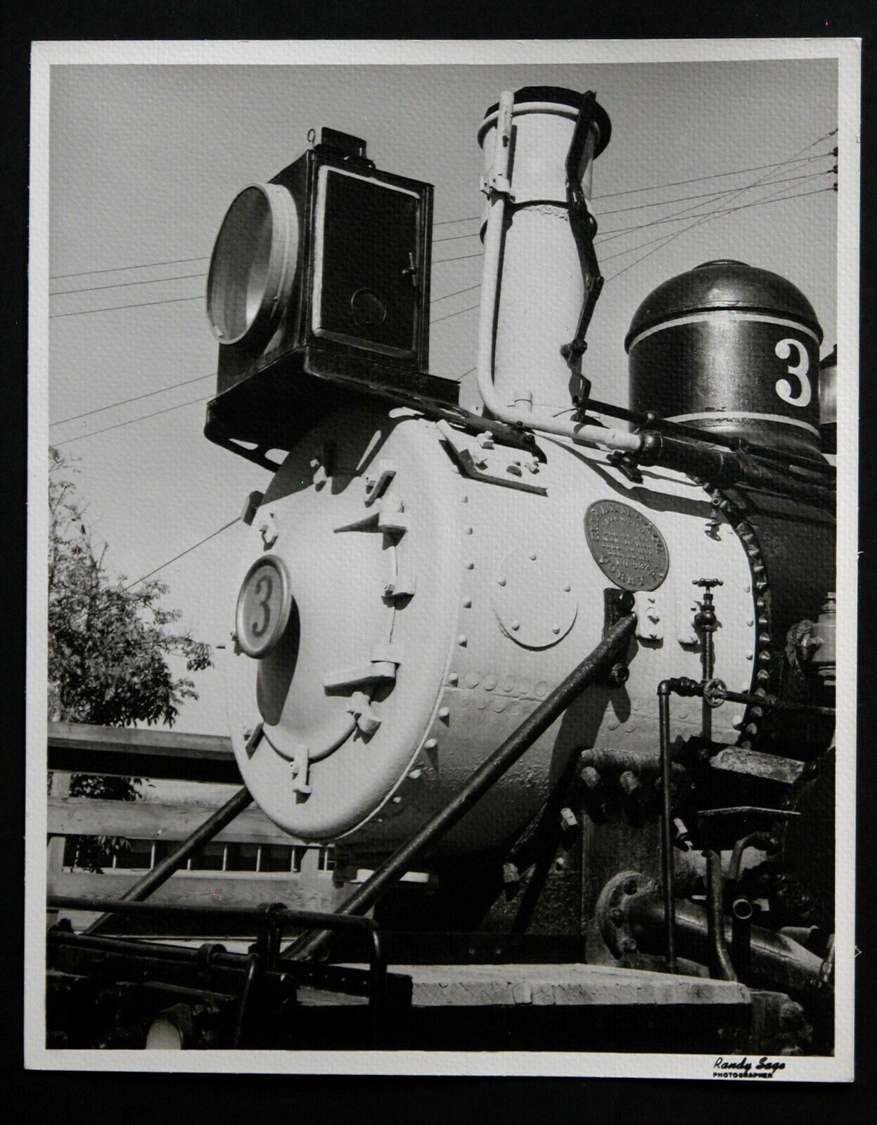 Sierra Railway Locomotive Engine 3 Photograph 8×10 Vtg 1950s Railroad Railway