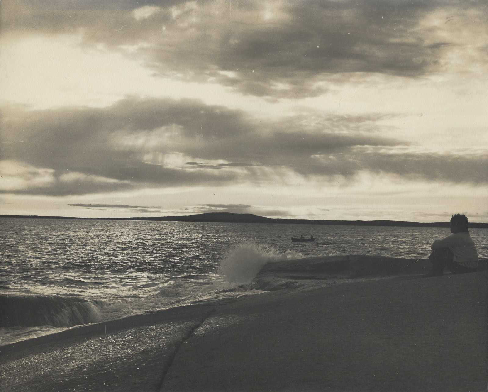 Old Photo Black & White Original Beach 8×10 Mid-Century Modern VTG NEW MCM Art