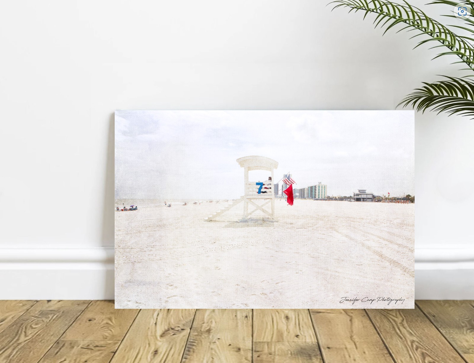 Gulf Shores Lifeguard Chair Ocean Beach Wave Coastal Landscape Photography Print