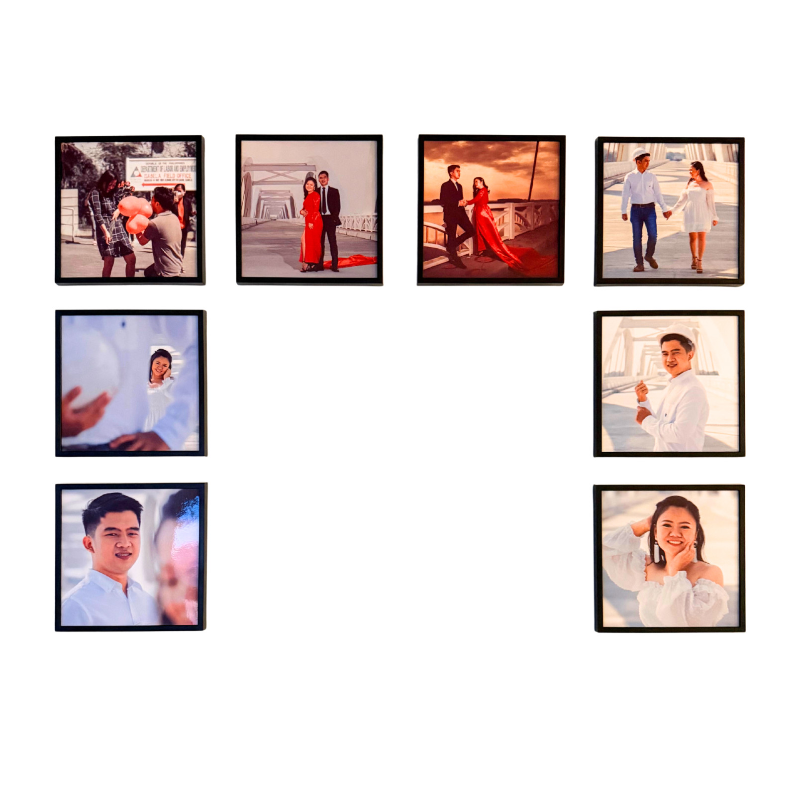 8×8 Restickable Photo Tiles – Mixtiles Style Stickable Wall Photos – Damage-Free