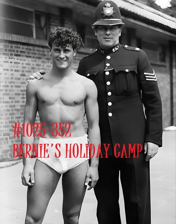 VINTAGE MALE PORTRAIT #1025-352 -bernie’s holiday camp -free shipping in USA