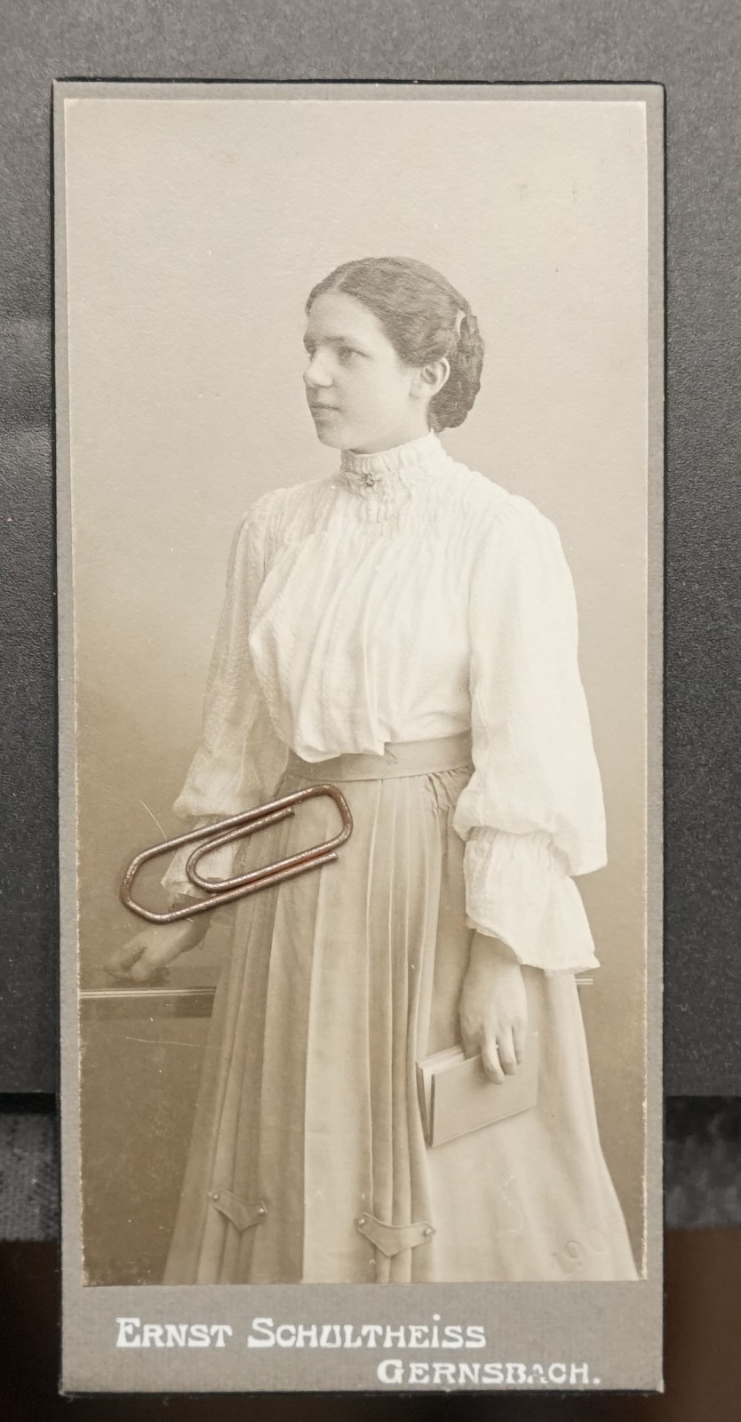 S photo CDV KAB portrait woman Gernsbach Heidelberg politics book model Murgtal old
