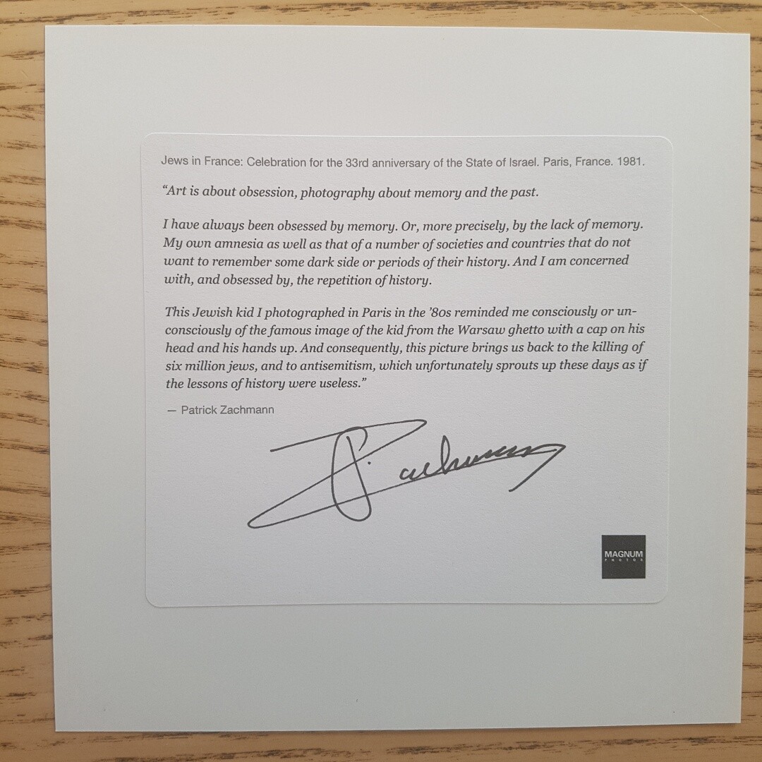 PATRICK ZACHMANN – SIGNED PHOTO – MAGNUM SQUARE PRINT LIMITED EDITION
