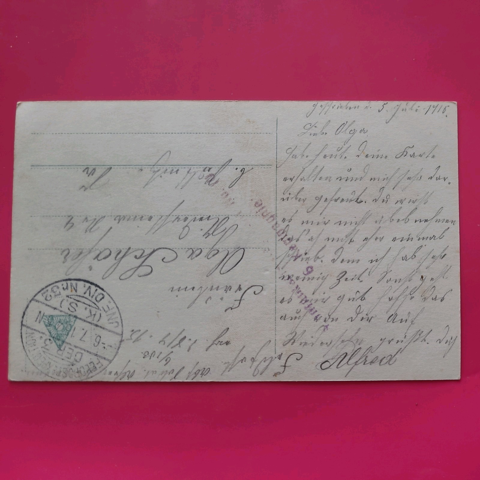 Photo old antique beautiful portrait postcard 1916 hairstyle woman old photo