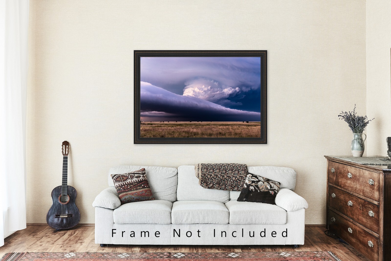 Supercell Thunderstorm Spanning Sky in Texas Photo Print (Unframed)