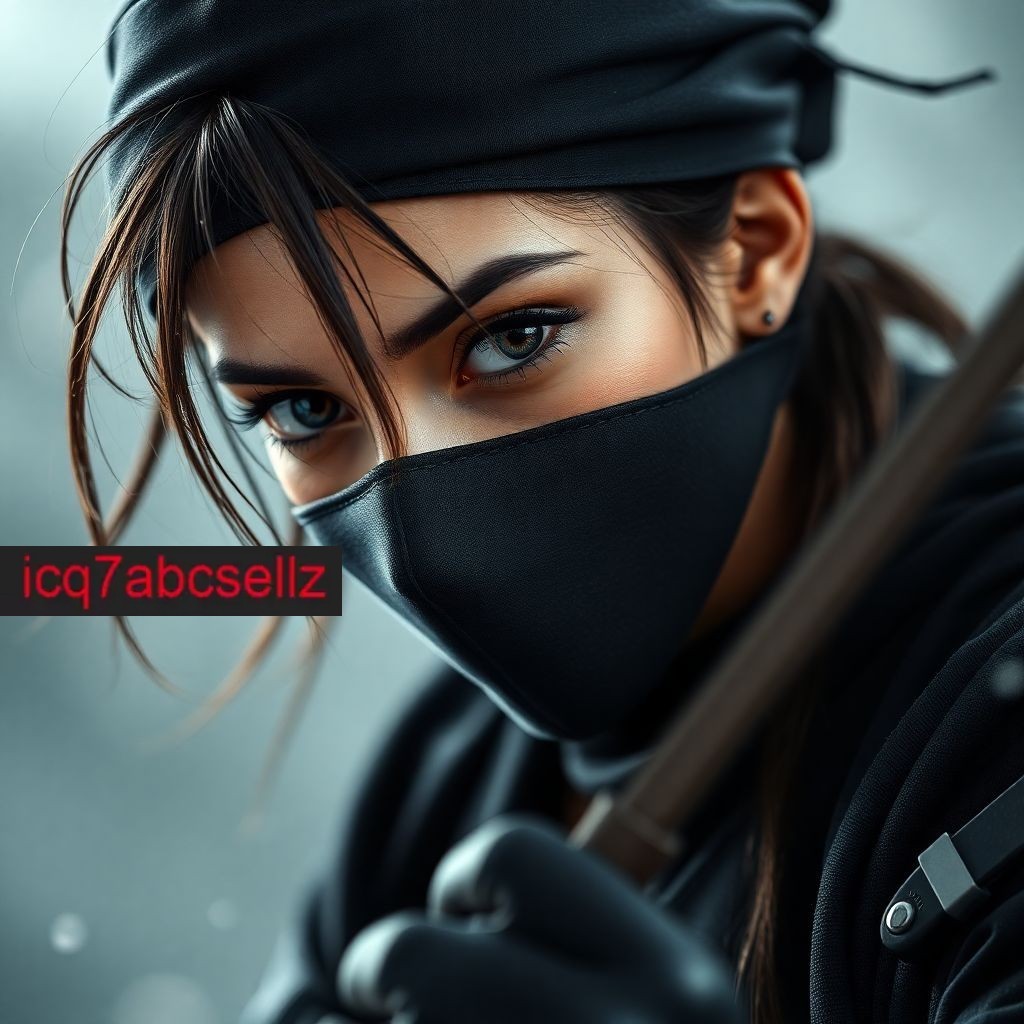 Digital Image – Wallpaper Background Art -Warrior With Face Mask