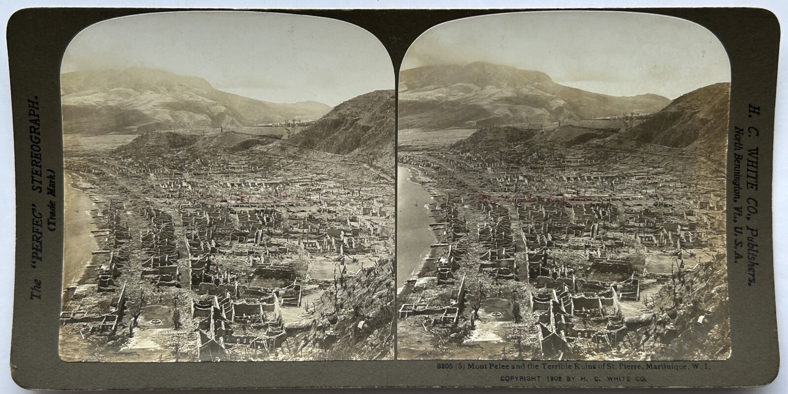 Martinique Ruins Of Saint Pierre Eruption De La Montagne Pelee 1902 Photo