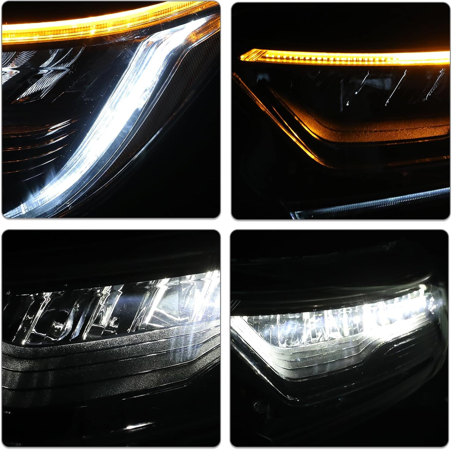 FULL LED Headlight Assembly W/Led DRL Compatible with 2017-2022 Honda CRV CR-V O