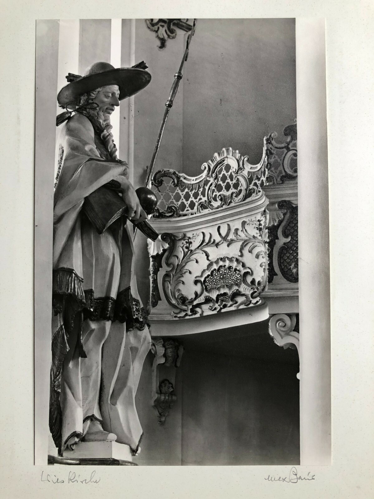 29x19cm vintage orig photo by Max Baur autographed Wieskirche photo C