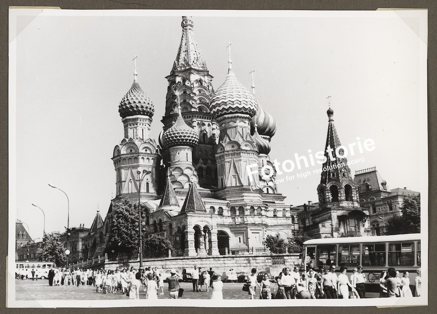Photo Moscow Russia Basil Cathedral Red Square Cathedral ССР 1960s