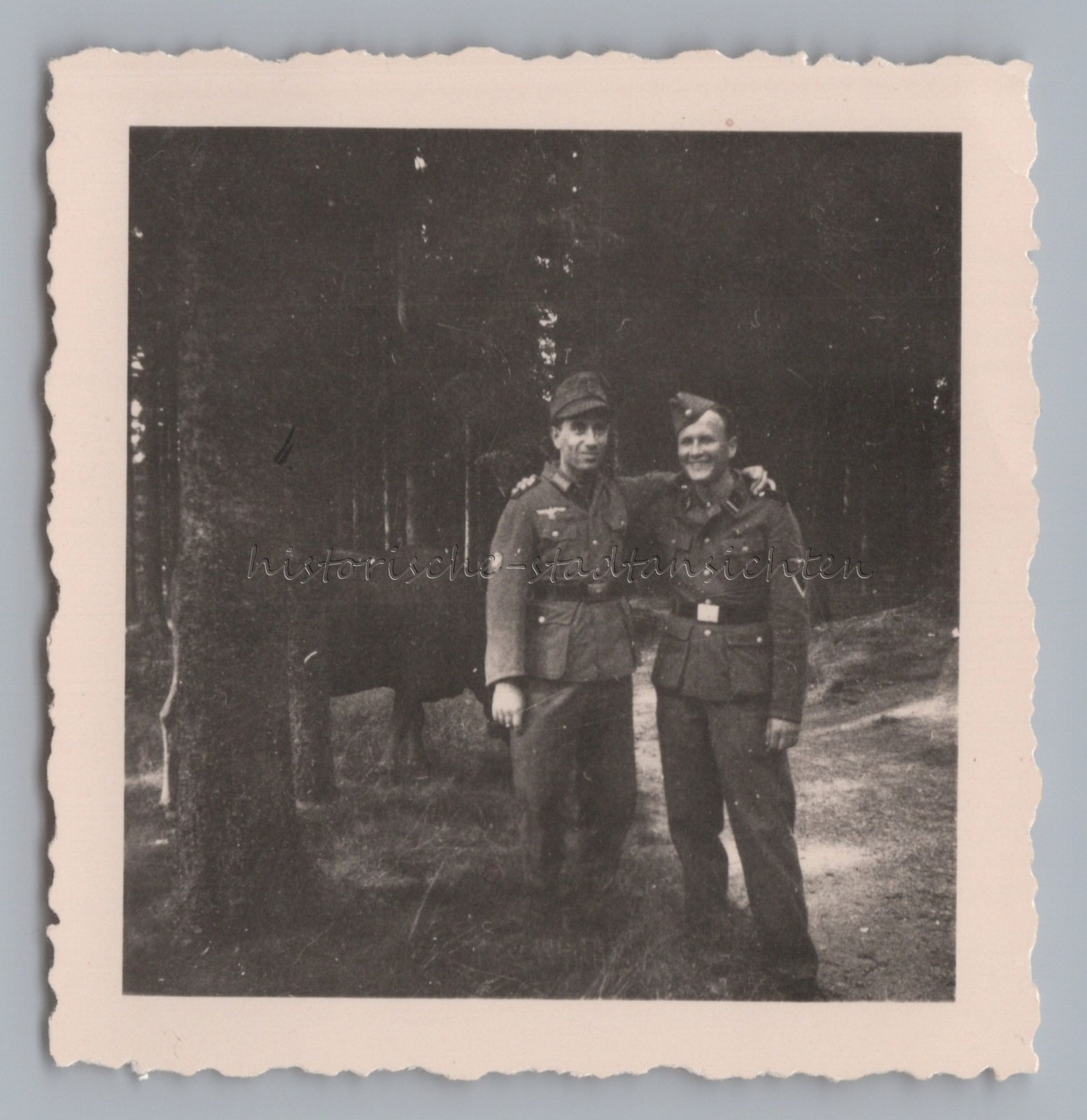 2 Soldiers Arm in Arm – Vintage Photo 1930s 1940s