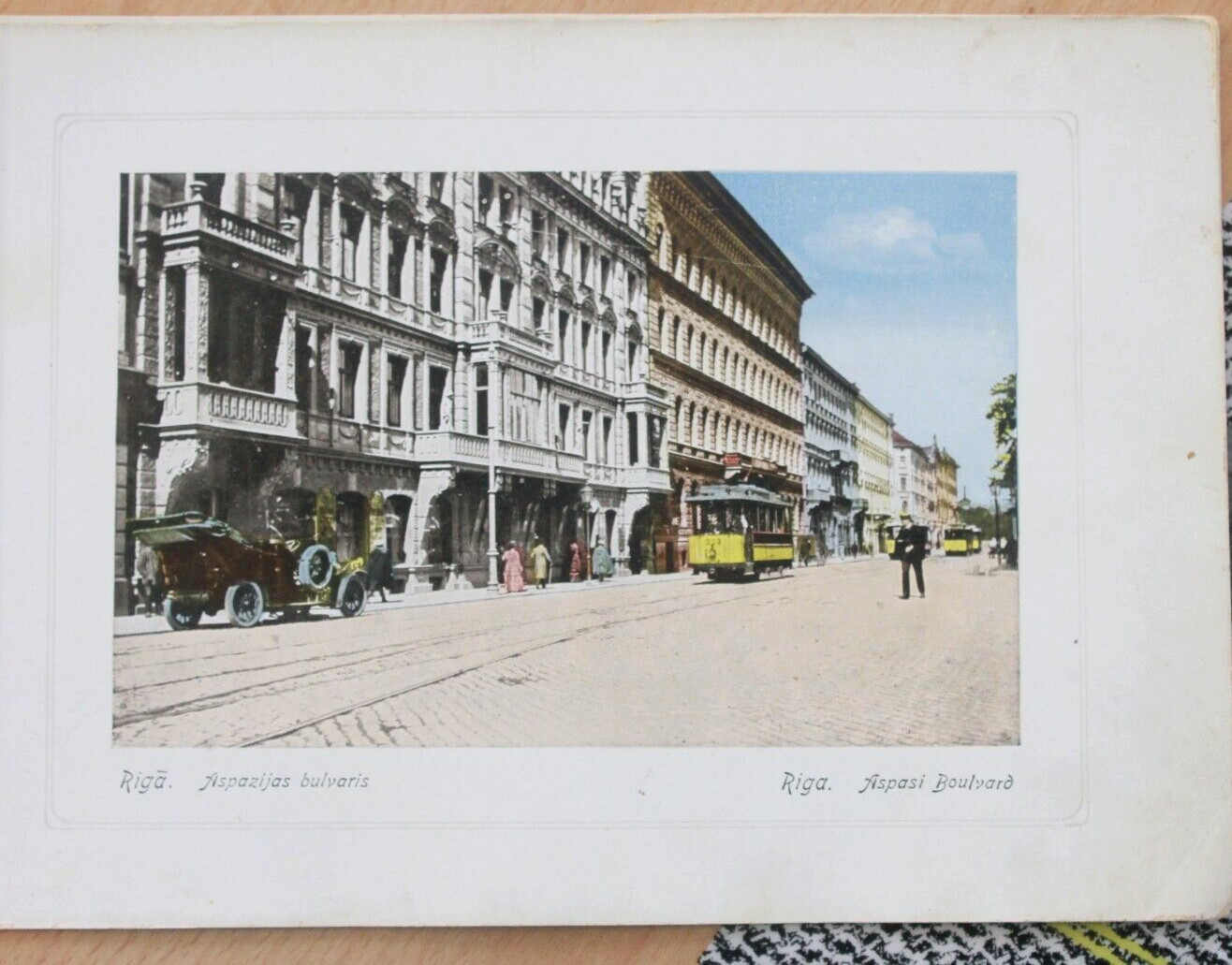 Foto Bild auto Riga Lettland Aspasi Boulvard 19,5×14,2cm Straßenbahn vintage F1