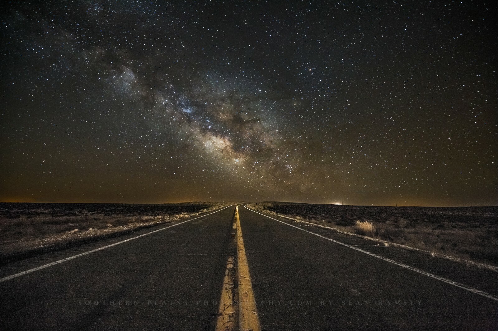 Night Sky Photography Print – Picture of Milky Way Over Road in Arizona