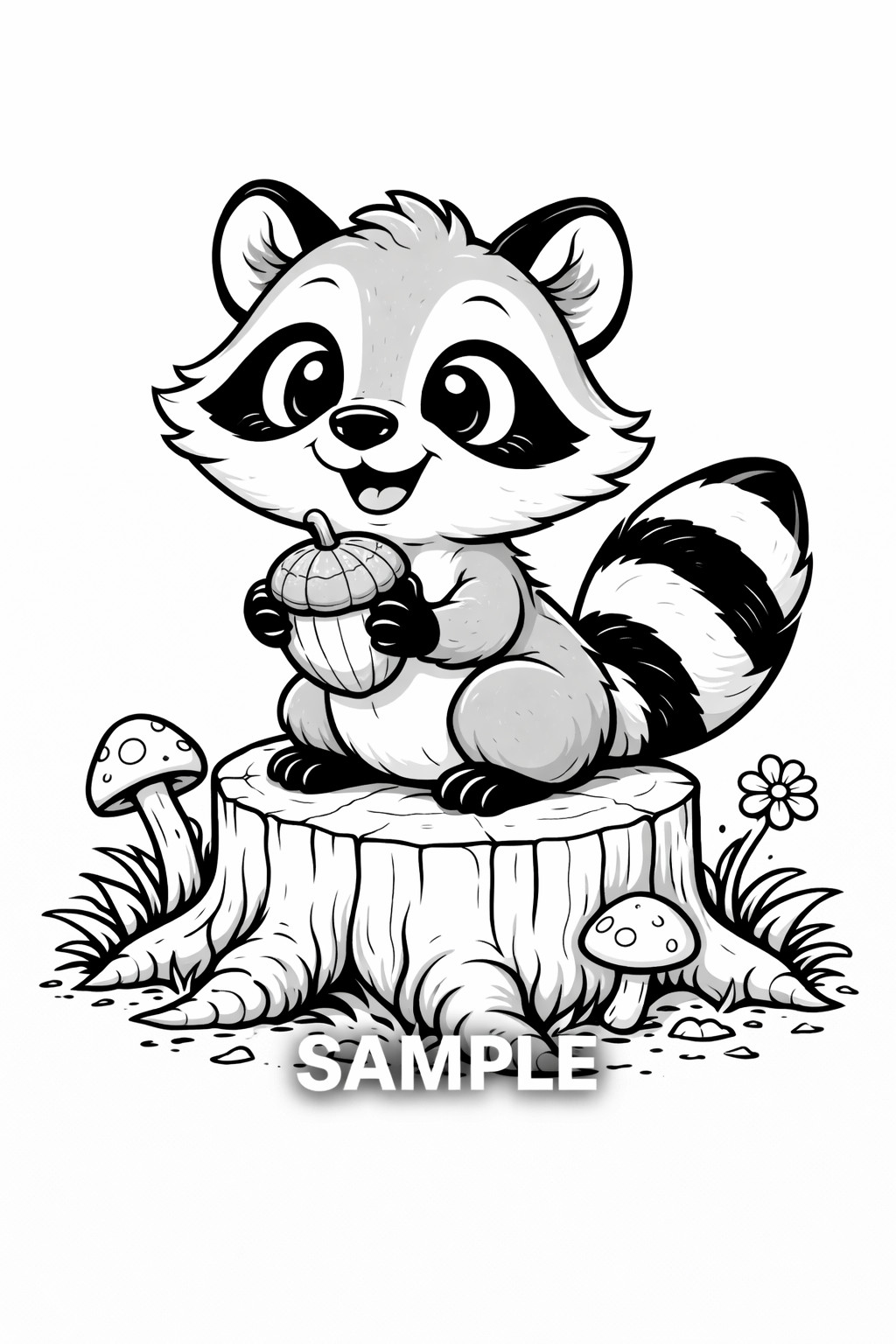 Cartoon Squirrel | Digital Art | Instant Download | Printable Image