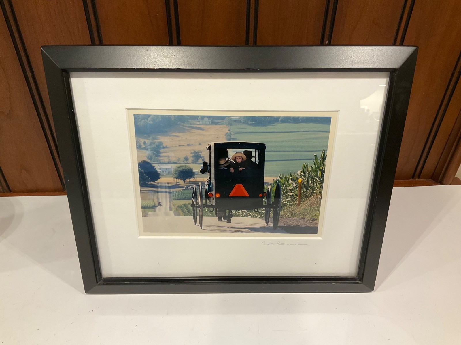 Bill Coleman Amish Photograph Signed & Matted